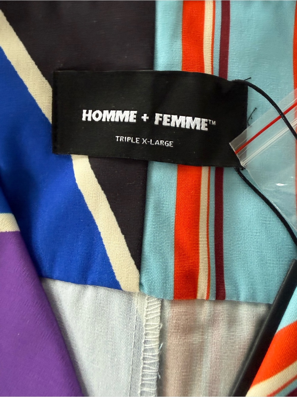 Homme Femme Men’s Double Pattern Button Down - Picture 5 of 6